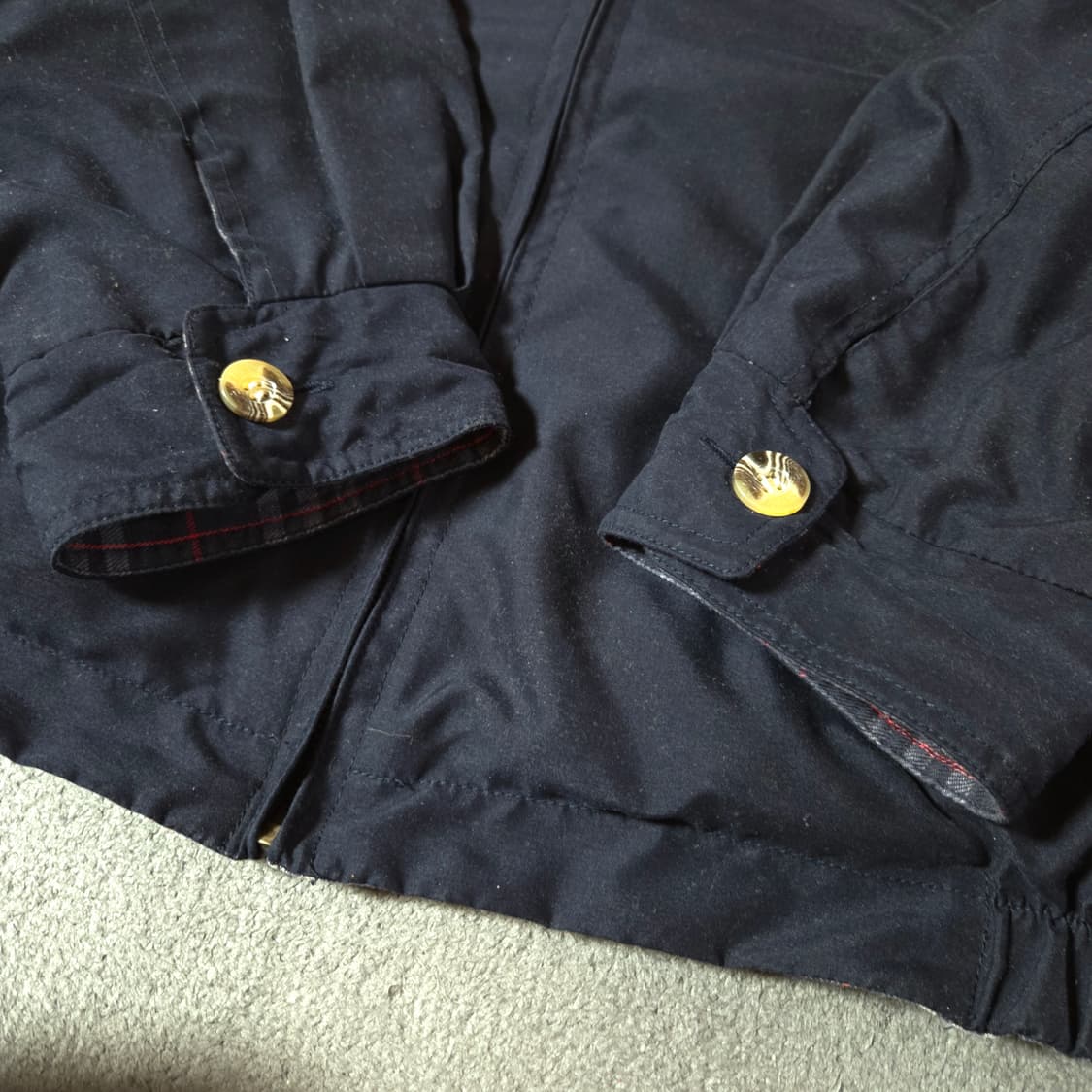 버버리 블루 노바체크 리버서블 블루종 해링턴 자켓 M 상품이미지8