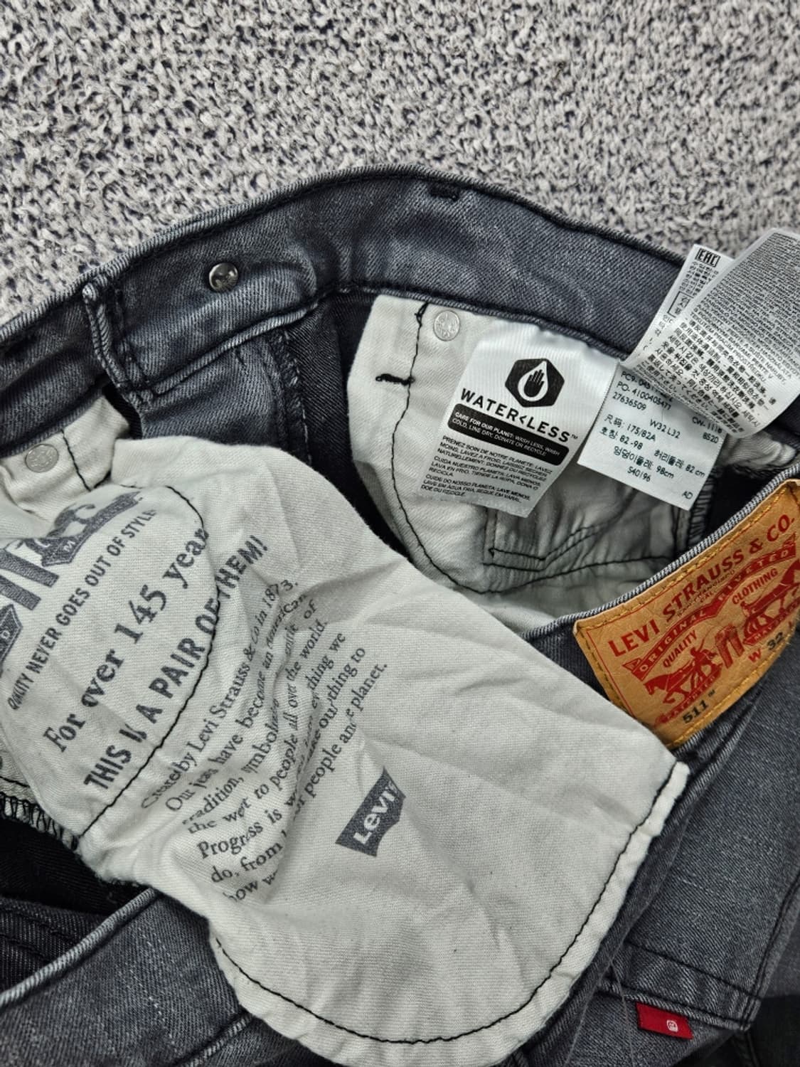 리바이스 511 그레이 진 데님 팬츠 ( 32 X 32 ) / 11564 상품이미지7