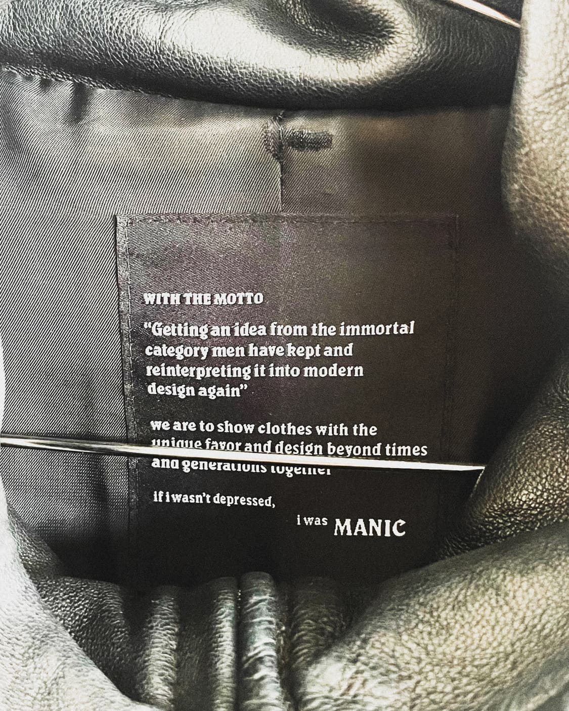 manic lampo 지퍼 하이넥 베이비 램스킨 레더자켓 상품이미지8
