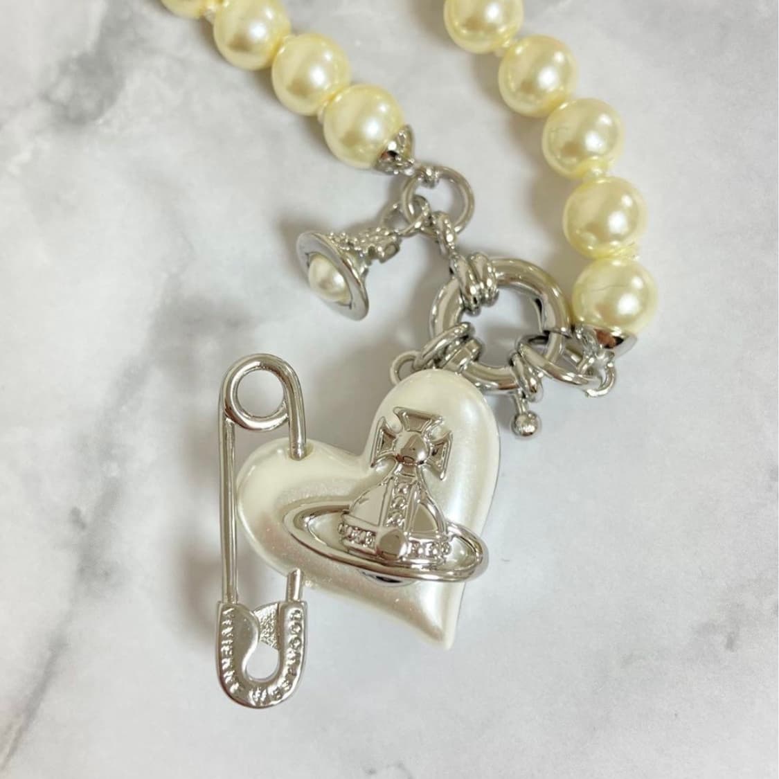 비비안웨스트우드 진주 펄 orb 초커 목걸이(새상품) 상품이미지4