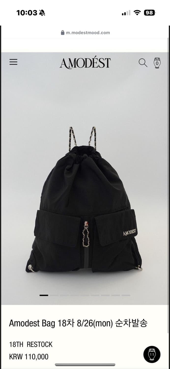 모데스트무드 백팩 상품이미지1