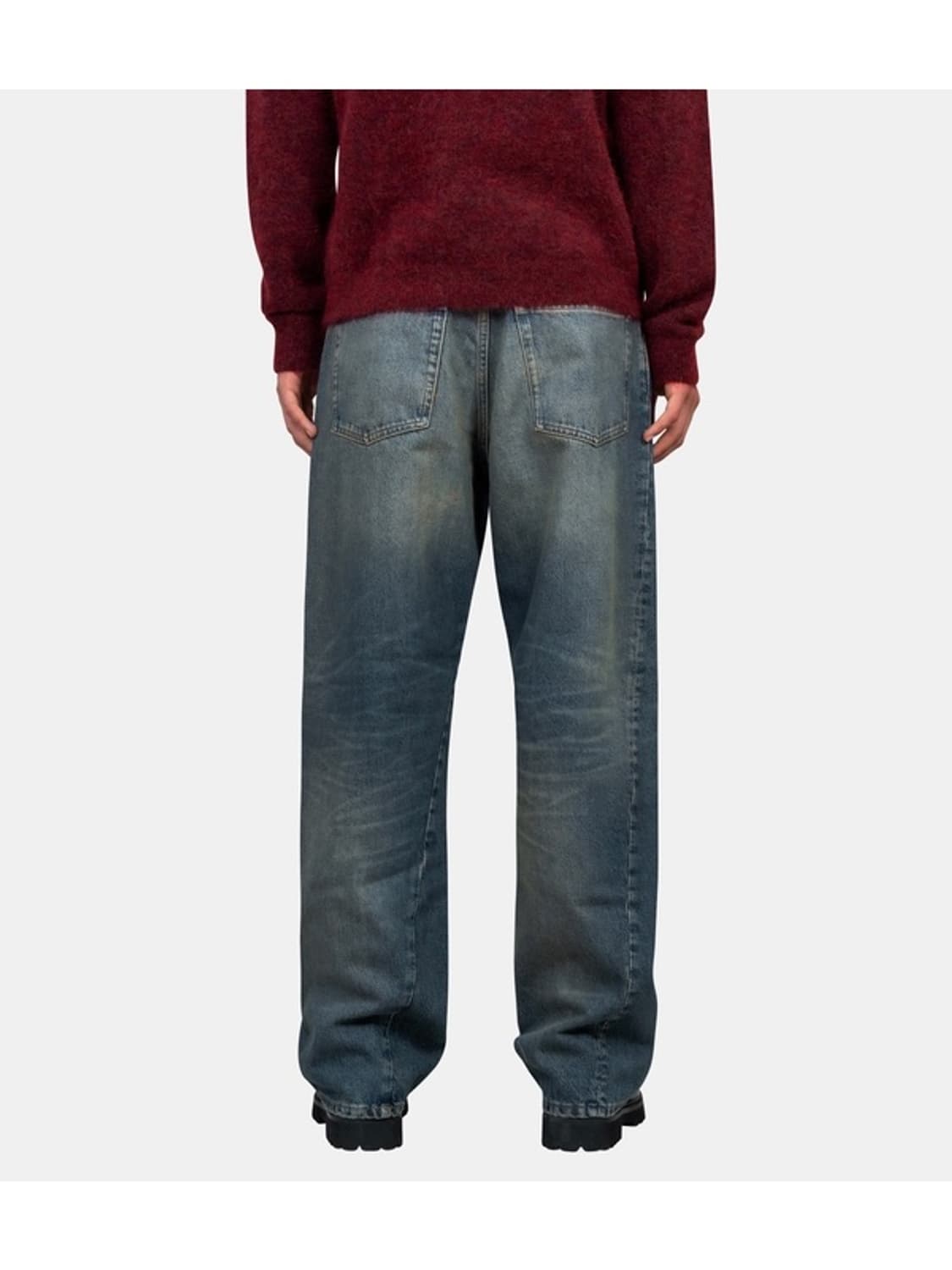 선플라워 와이드 트위스트 블루 데님 팬츠 상품이미지3