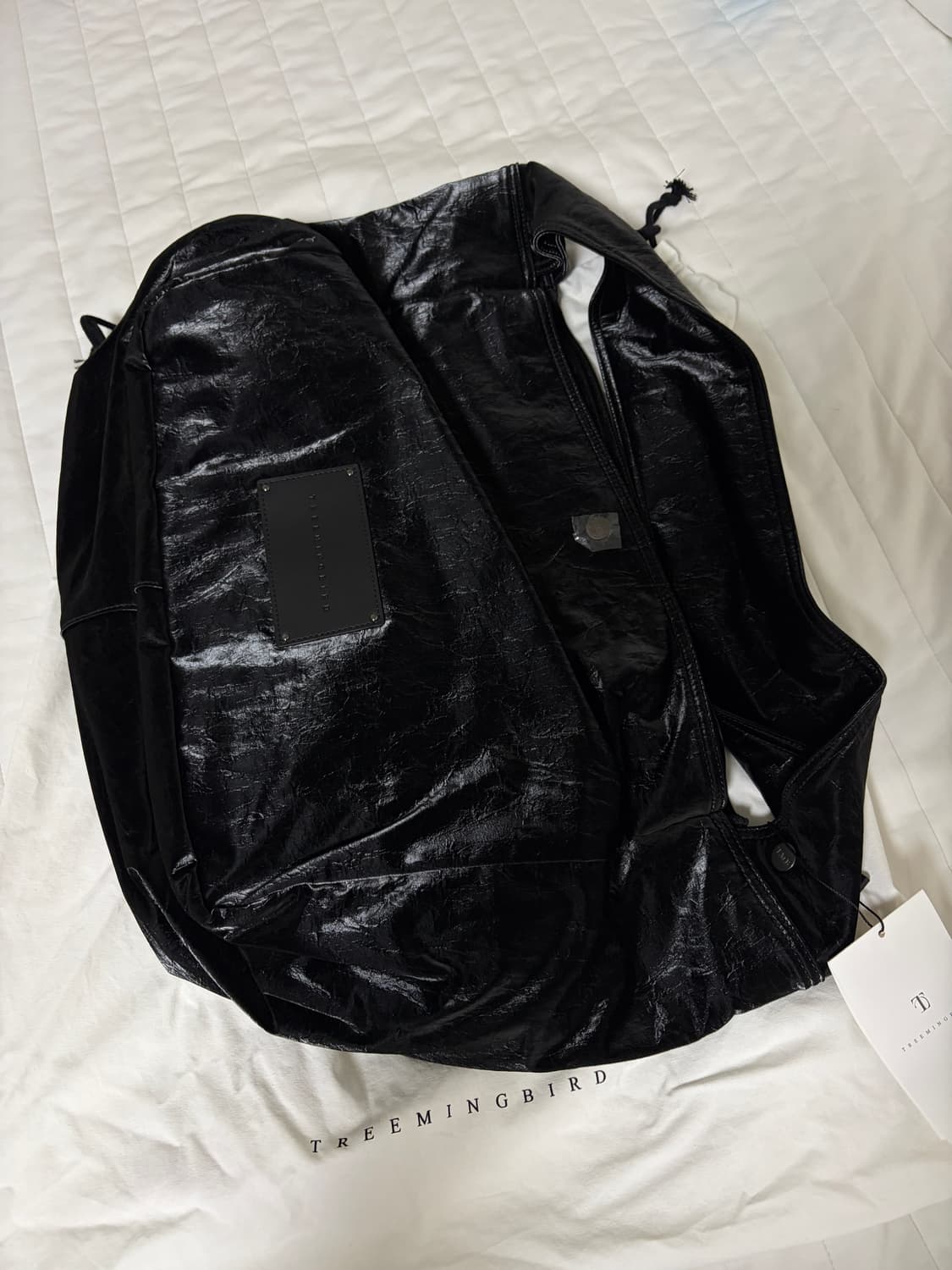 새상품) 트리밍버드 shining velvet wide big bag 상품이미지4