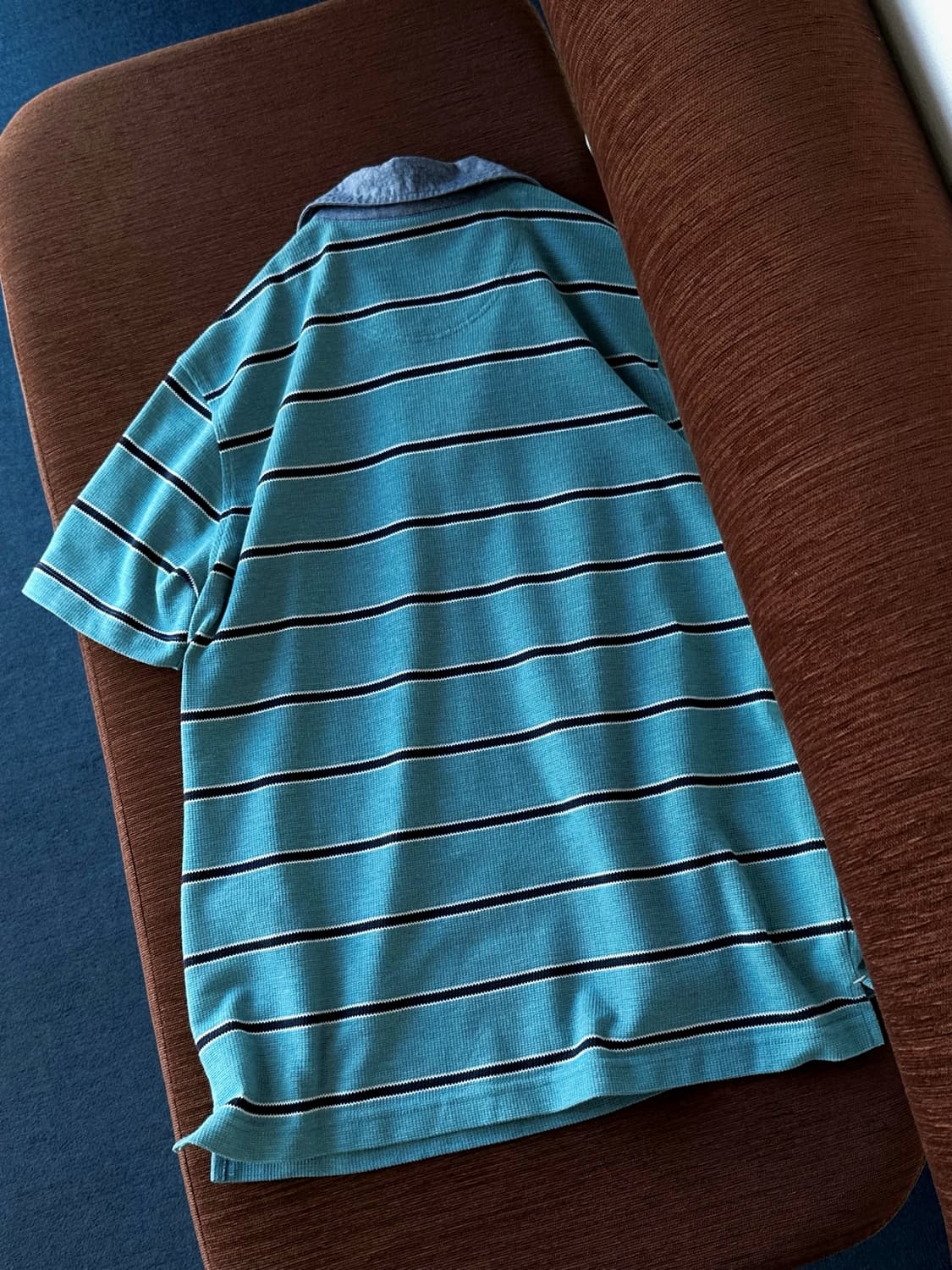Cotton stripe pique shirt 상품이미지4