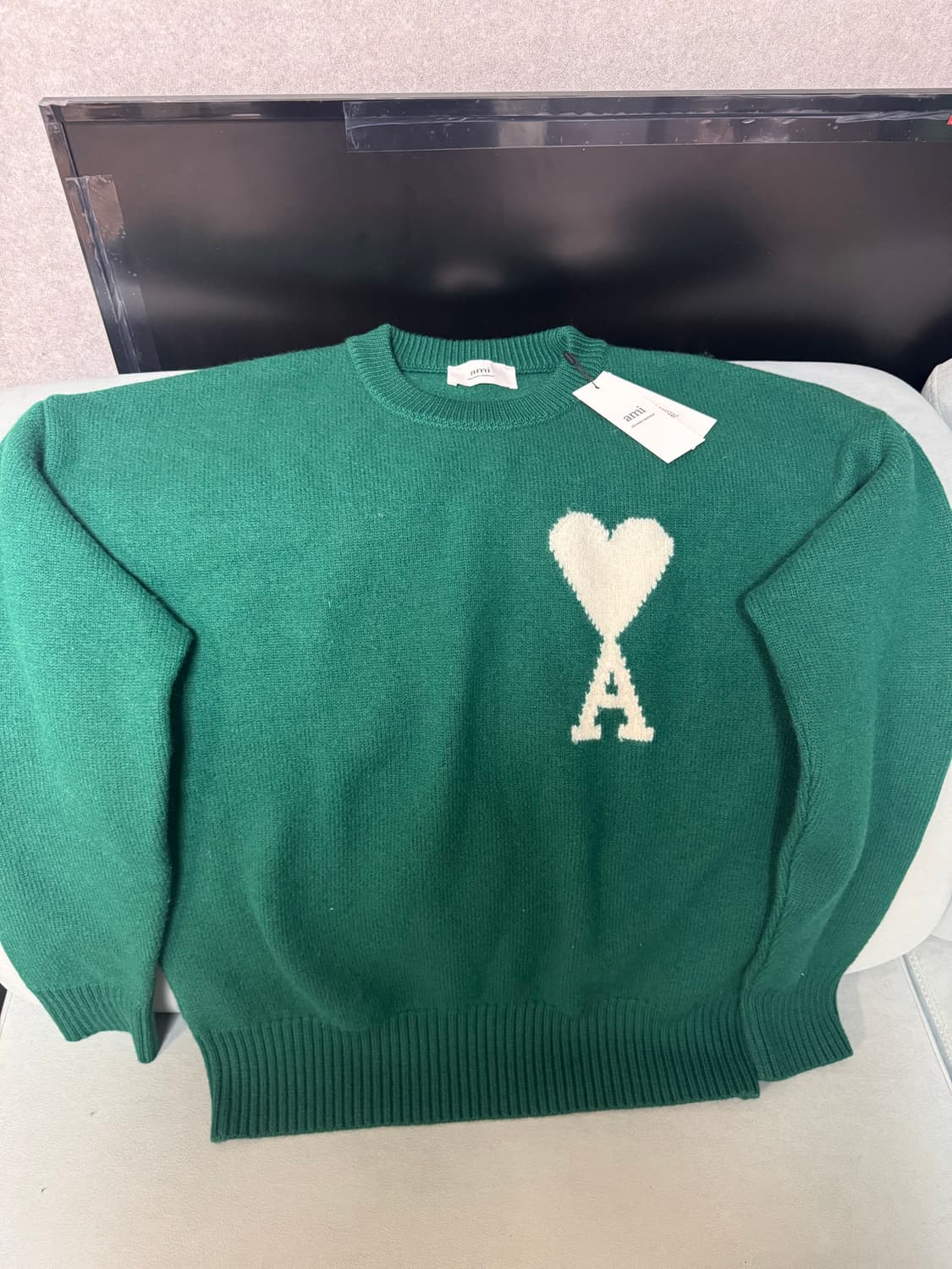 아미 인타르시아 니트 그린 M(100-105) 상품이미지1