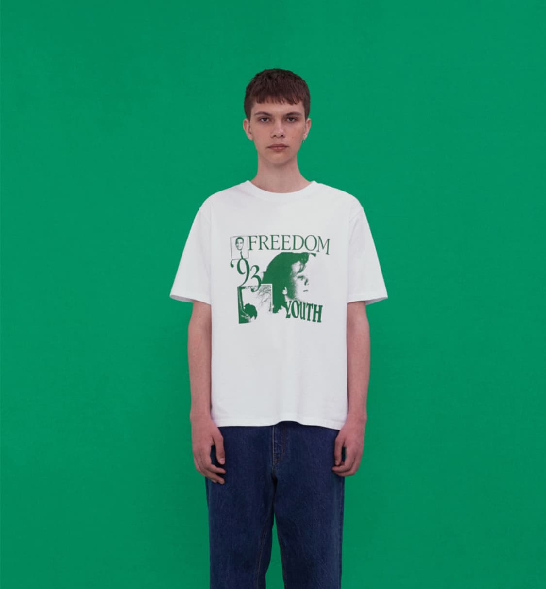 비바스튜디오 93 반팔 티셔츠 화이트 XL 상품이미지2