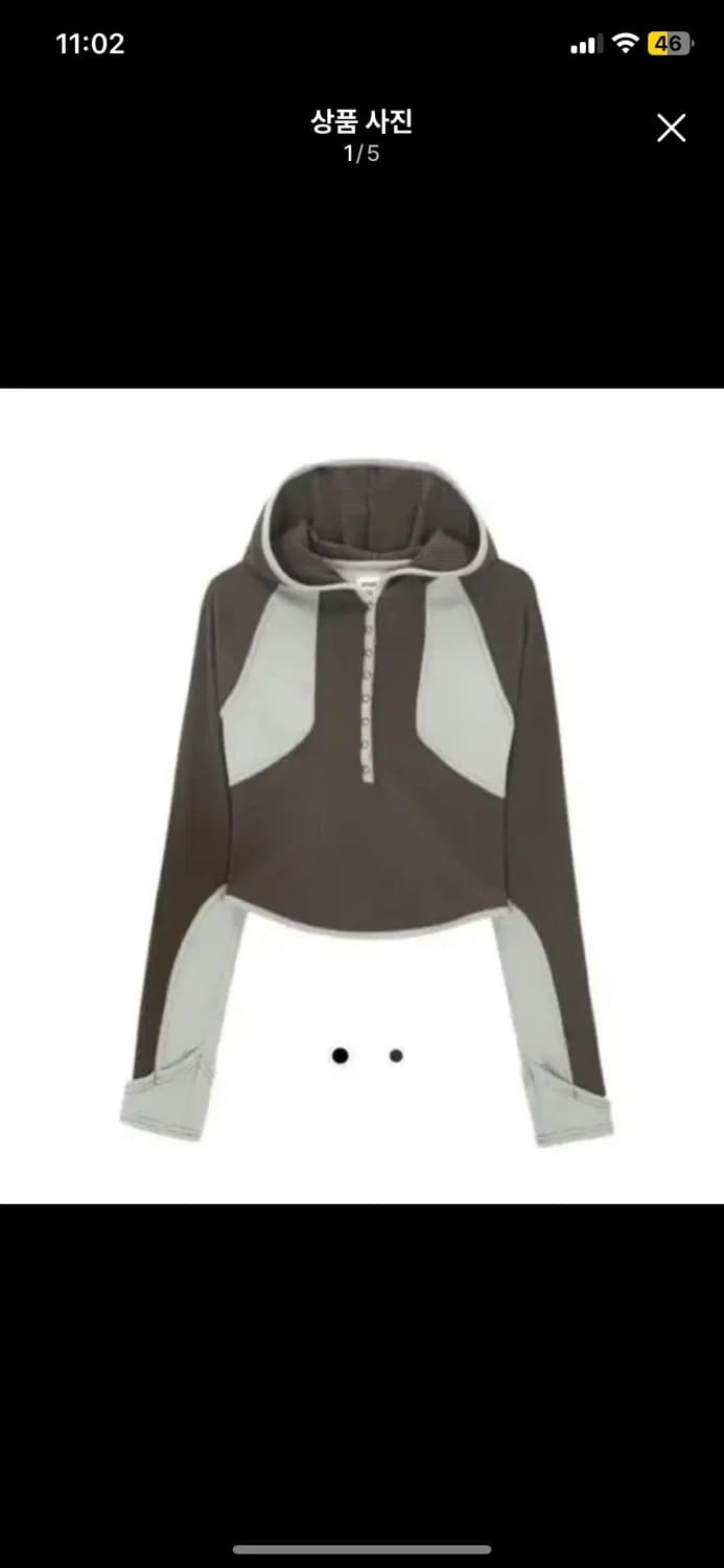 스마트어반유즈풀 코이세이오 스냅 하프 후드 후디 브라운 상품이미지1