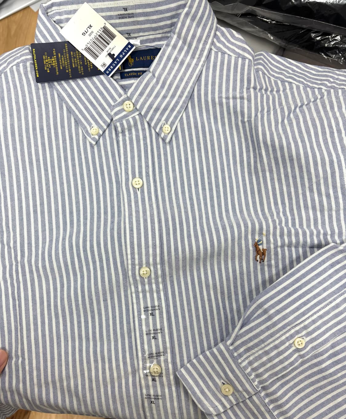 폴로 랄프로렌 스트라이프 셔츠 XL 새제품 / 폴로 셔츠 XL 상품이미지1