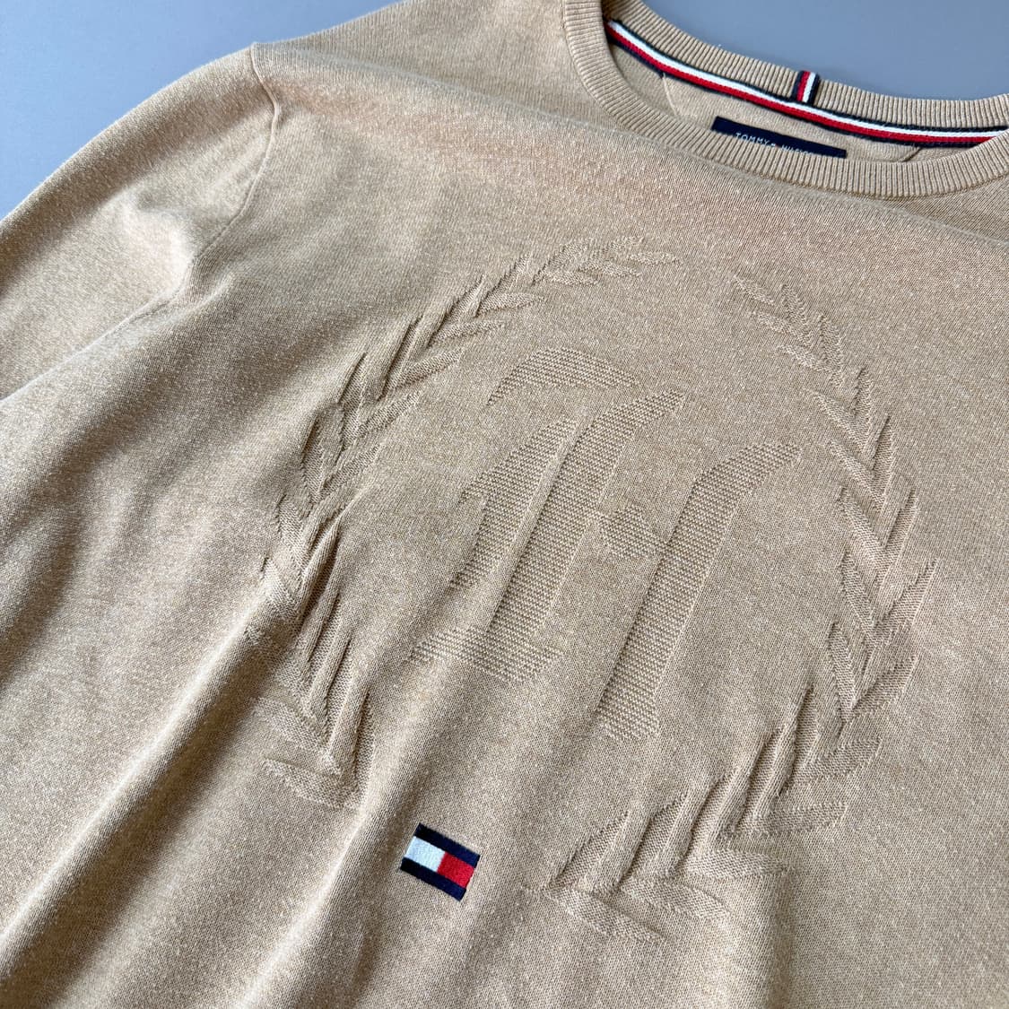 타미힐피거 베이지 H로고 포인트 니트 XL 28 상품이미지6
