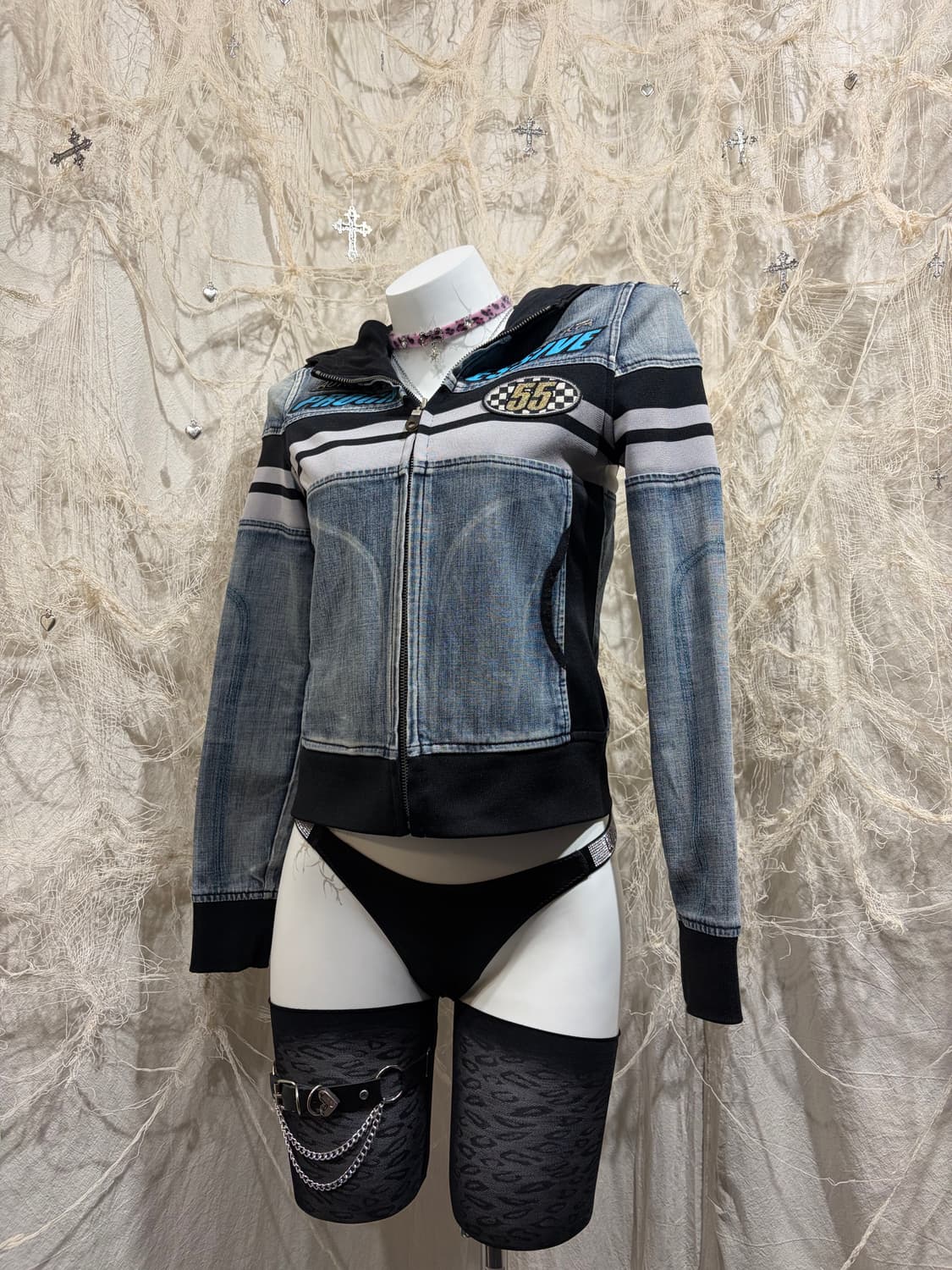 EXR 00‘s washing patch track hoodie zip  상품이미지4