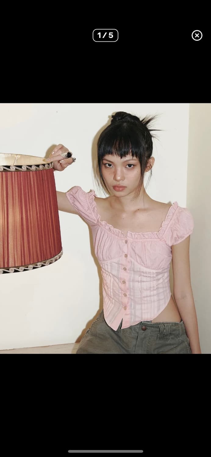 플리즈노팔로우 신지 샤츠탑 오픈탑 상품이미지4