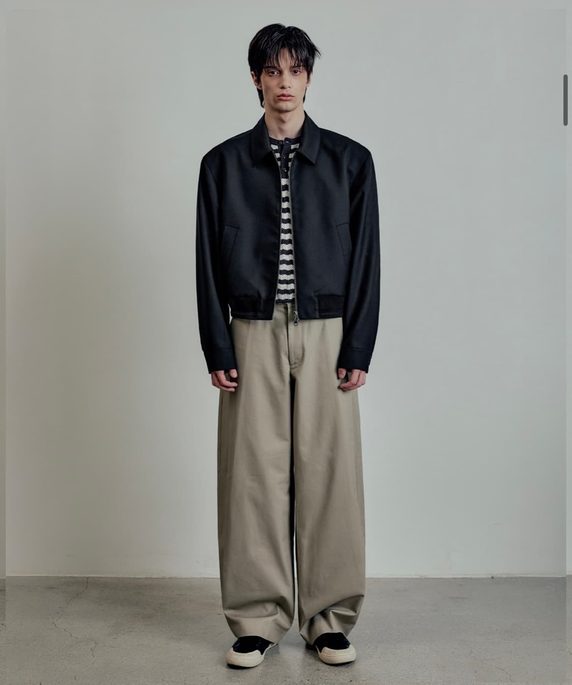 (새상품) 엘무드 - 팟 커브드 코튼 와이드 팬츠 상품이미지7