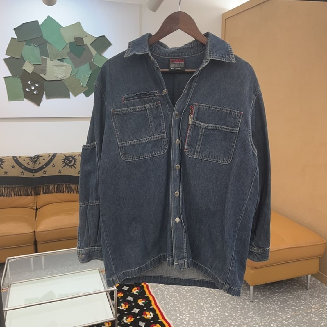  FUBU 클래식 올드스쿨 빈티지 데님 셔츠 95 C06440 상품이미지3