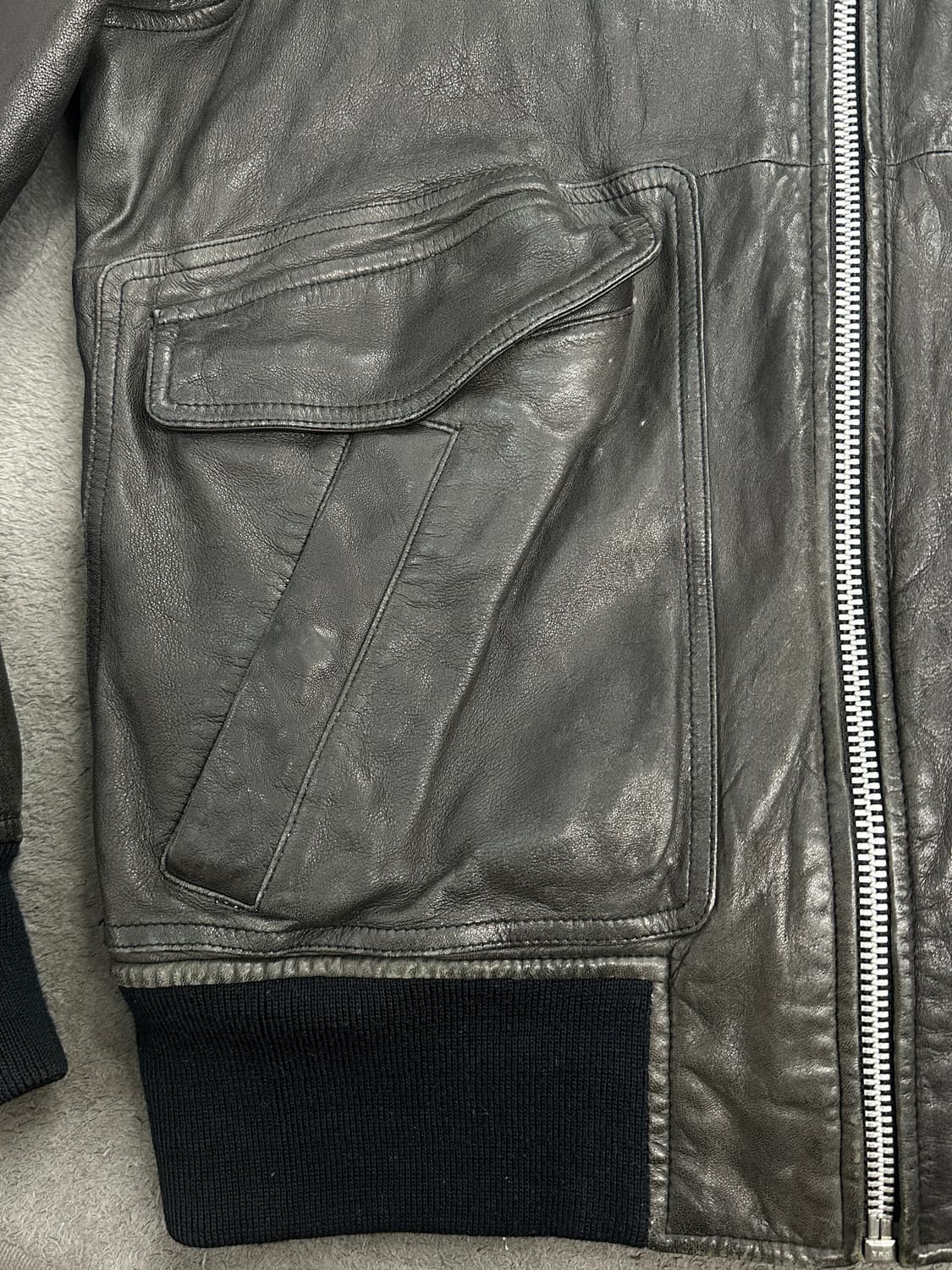 90s GAP 레더 봄버 자켓 L 상품이미지4