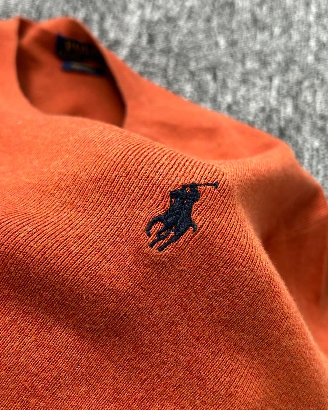 폴로 랄프로렌 피마 코튼 오렌지 브이넥 니트 상품이미지4