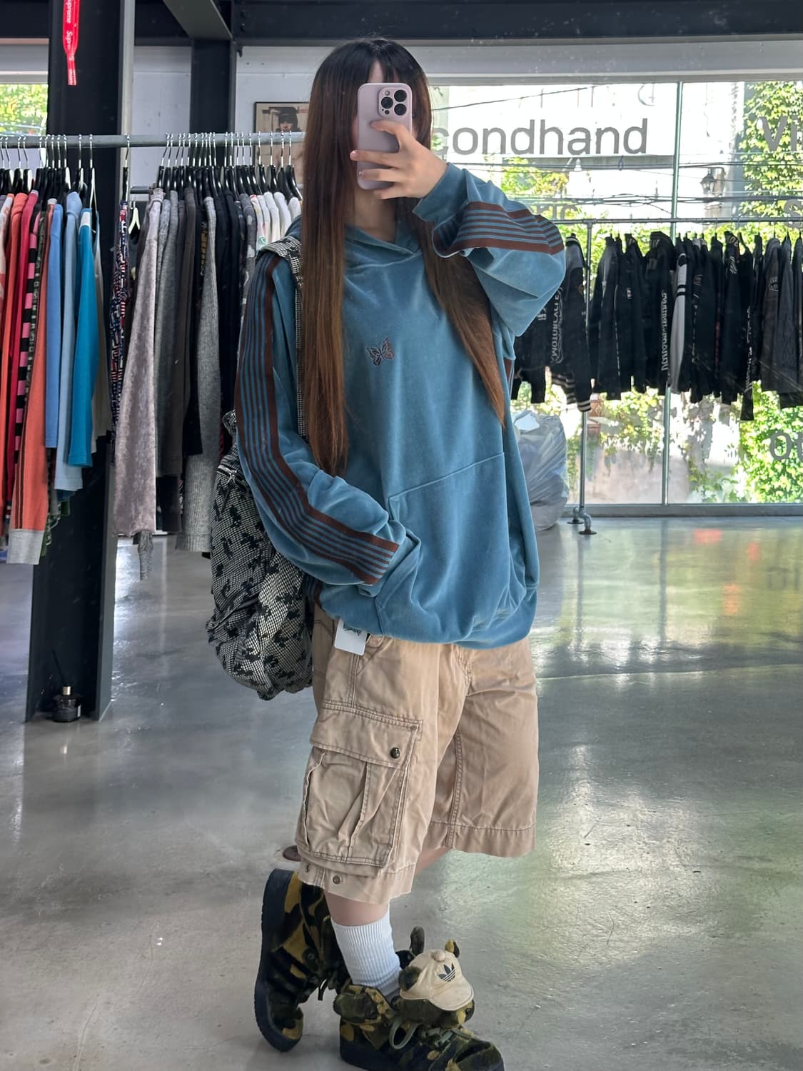 니들스 벨루어 트랙후드 상품이미지2