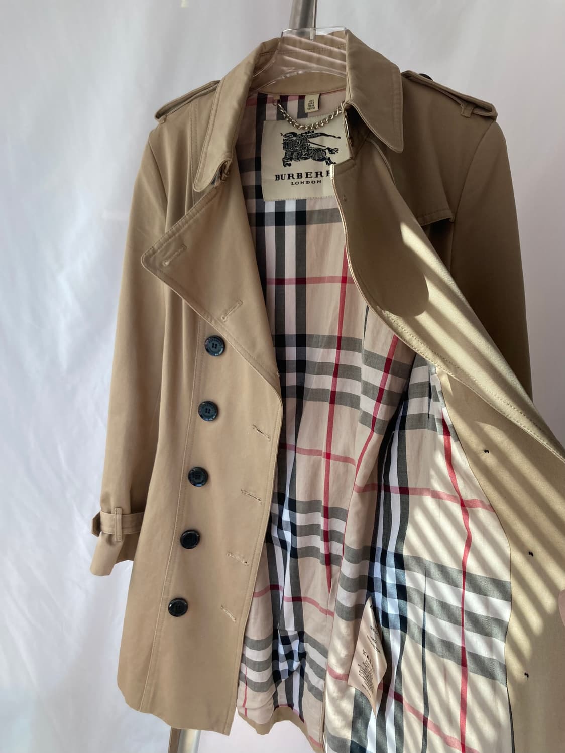 상태좋음) 정품 버버리 런던 여성 트렌치코트 베이지 상품이미지8