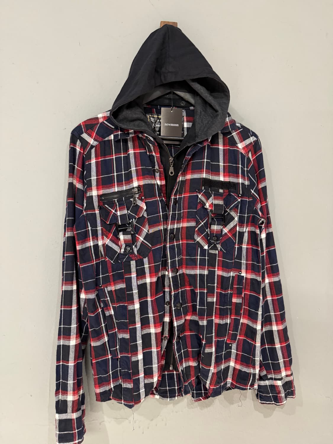buckle pocket hood layered shirt 상품이미지5