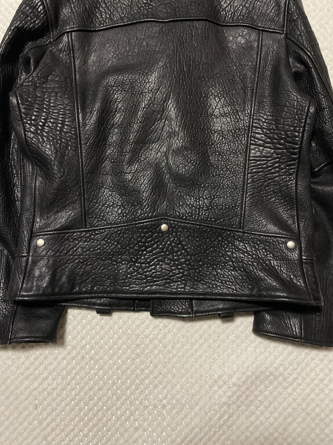 광희시장 웨스턴 무드 카우하이드 소가죽 풀 그레인 레더 자켓 상품이미지7