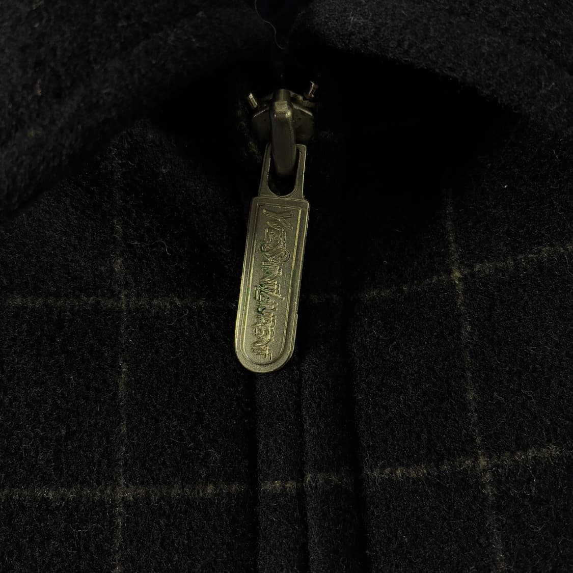 Yves Saint Laurent  입생로랑 울 체크 블루종 자켓   상품이미지4