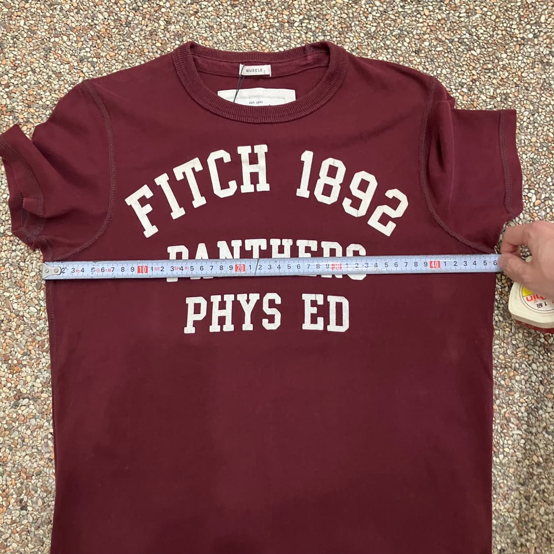 183 아베크롬비 반팔 버건디 상품이미지4