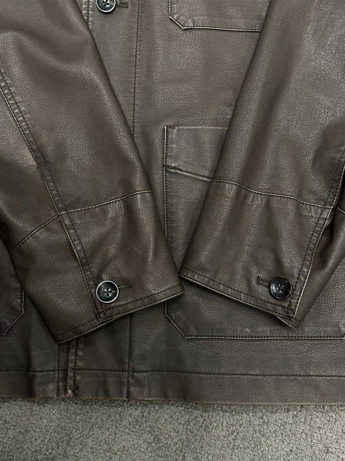24/7시리즈 가죽 프렌치 워크 자켓 L 상품이미지3