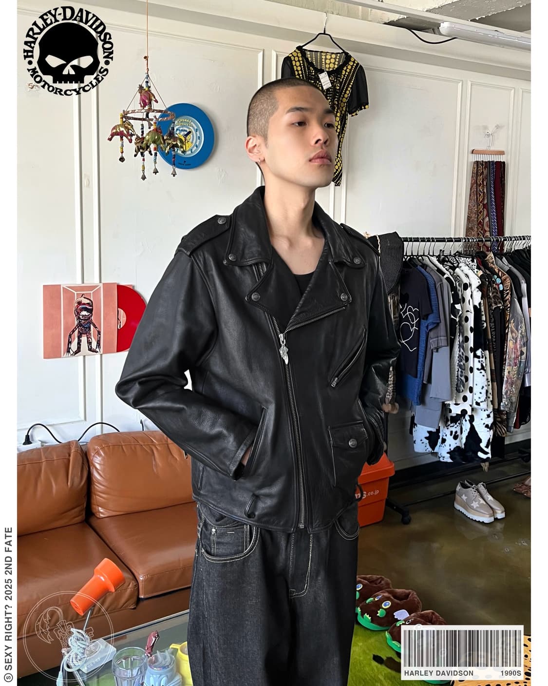 90s Harley Davidson Cowhide Rider Jacket 상품이미지1