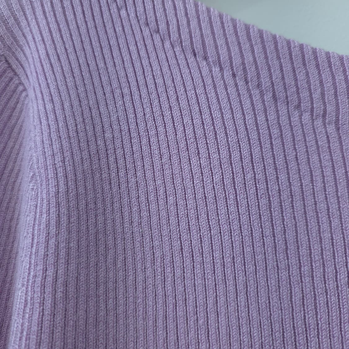 라벤더 골지 보트넥 슬림 니트 상품이미지4