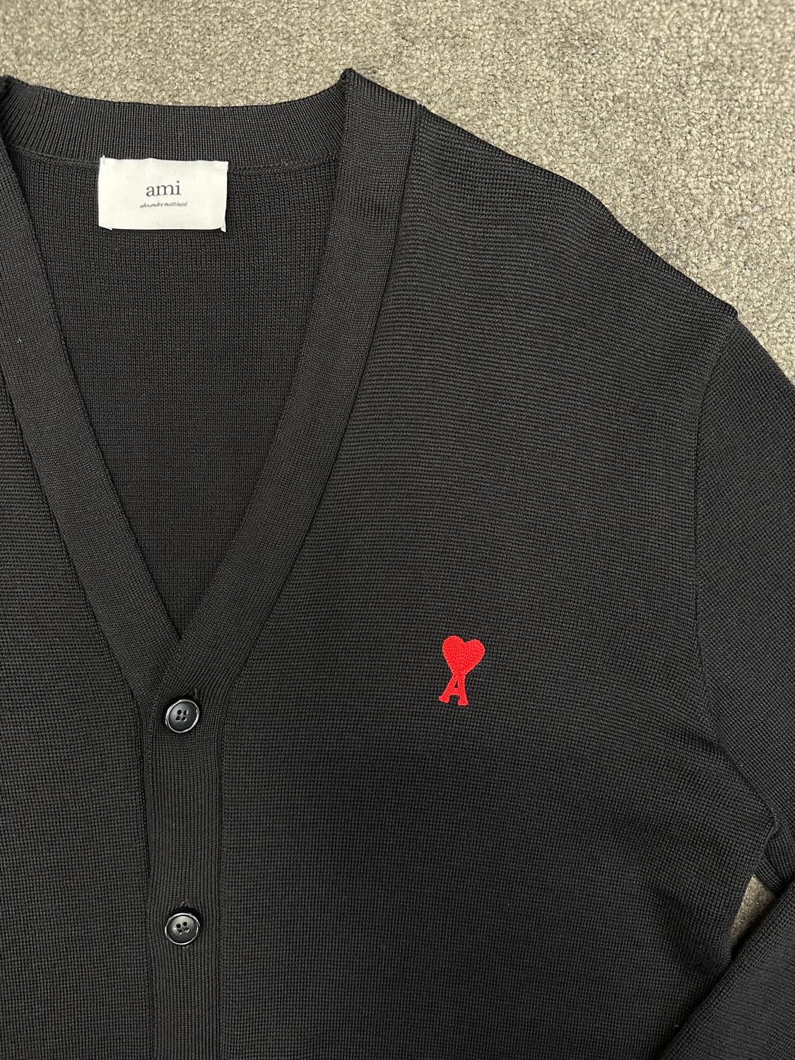 아미 하트 로고 가디건 블랙 XL 상품이미지2
