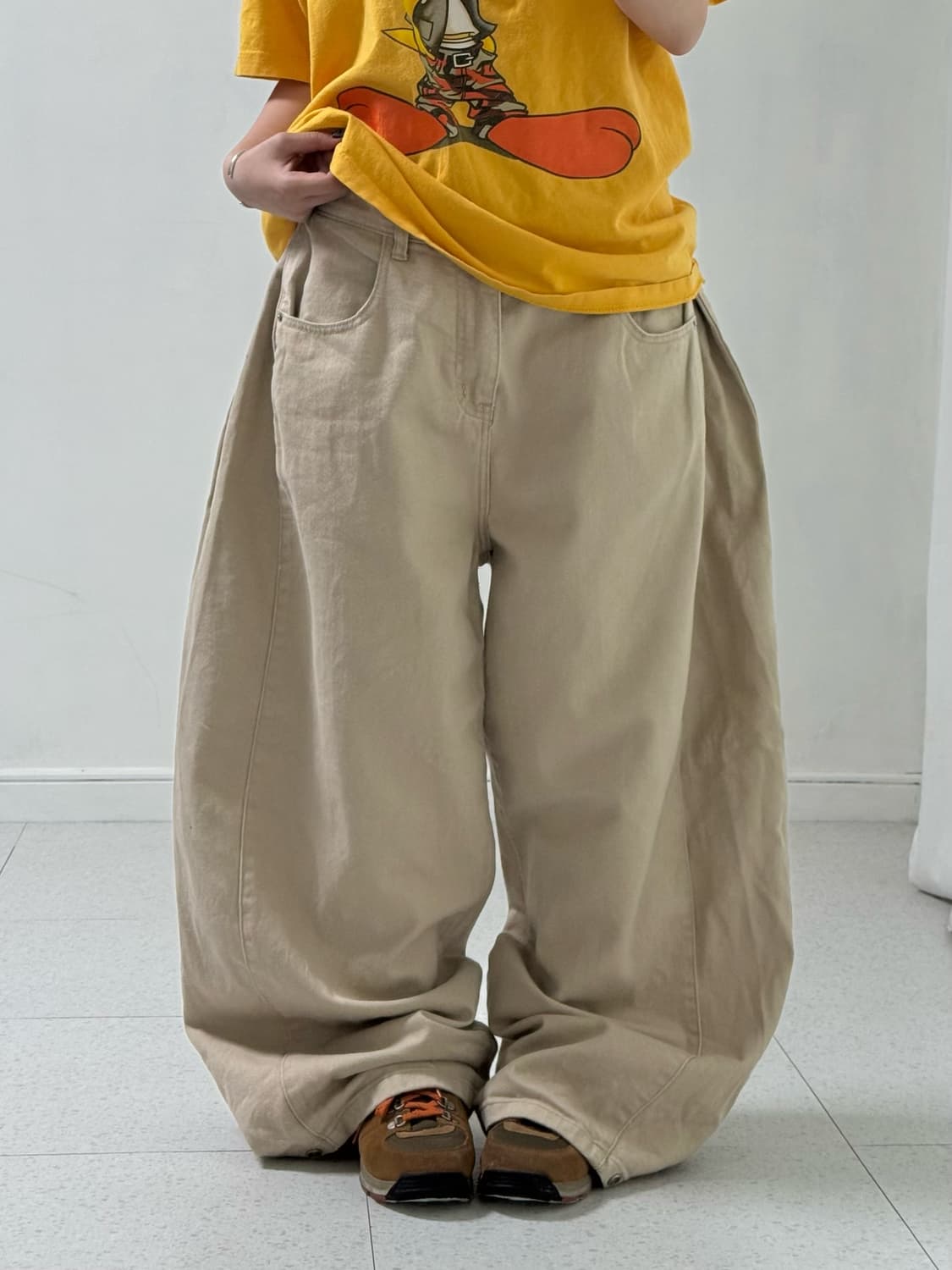 빈티지 베이지 벌룬팬츠 상품이미지1