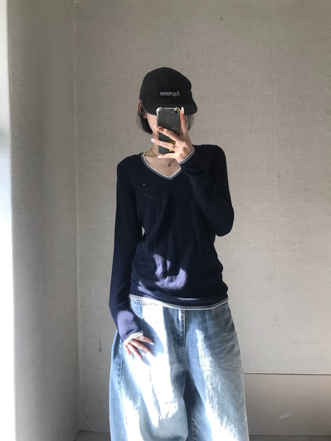 타미힐피거 네이비 슬림핏 니트 상품이미지5