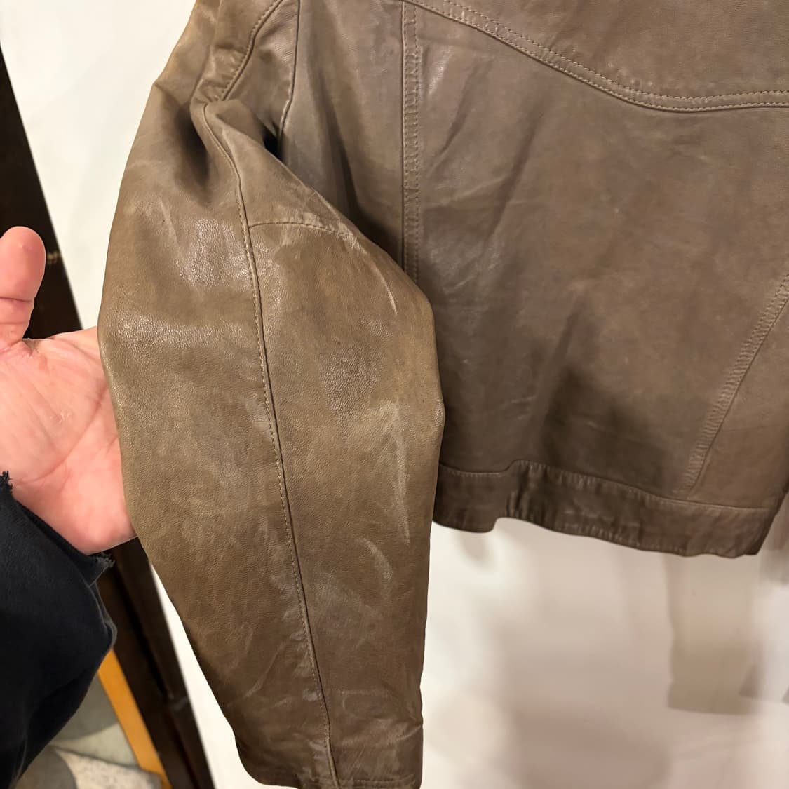막스앤코 램스킨 숏 레더자켓 상품이미지6