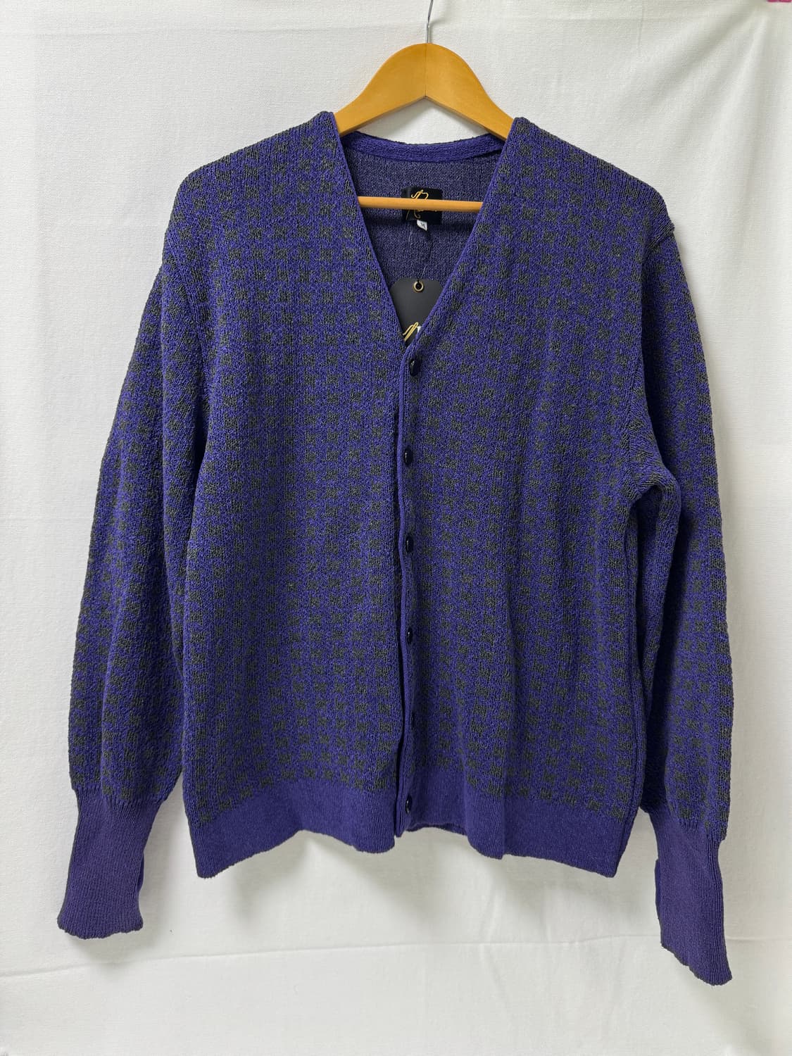 니들스 퍼플 패턴 가디건 M 상품이미지1