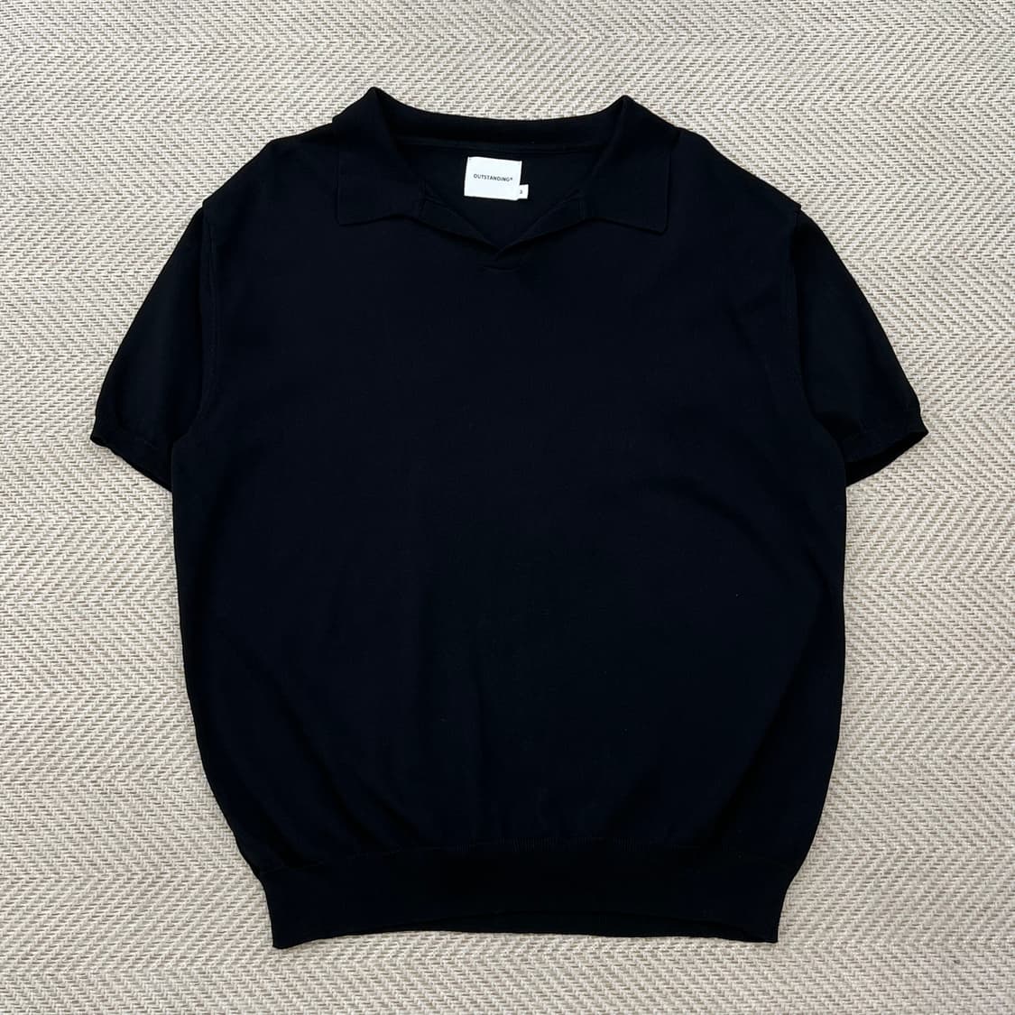 아웃 스탠딩 오픈 카라 하프 니트 r3580 상품이미지1