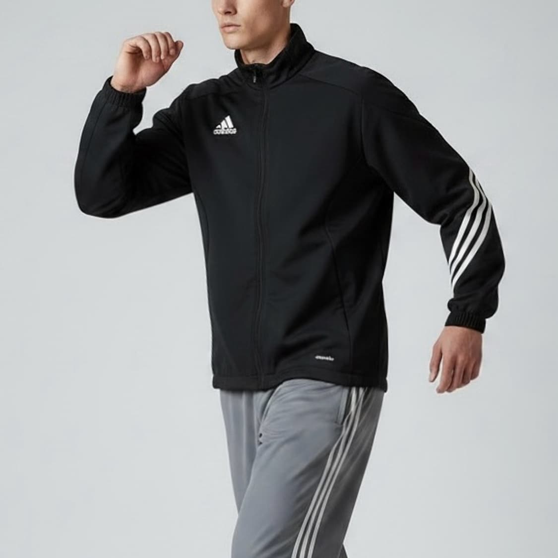 [L] adidas 아디다스 sere14 검/흰 사선 집업 져지 상품이미지4