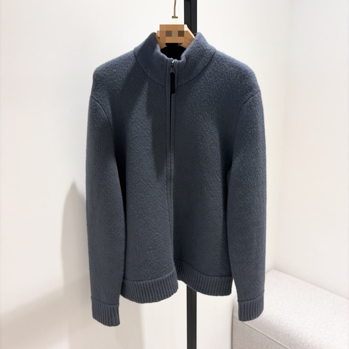 (정품/새상품) 제임스펄스 남성 그레이 캐시미어 블렌드 집업 니트 가디건 상품이미지1