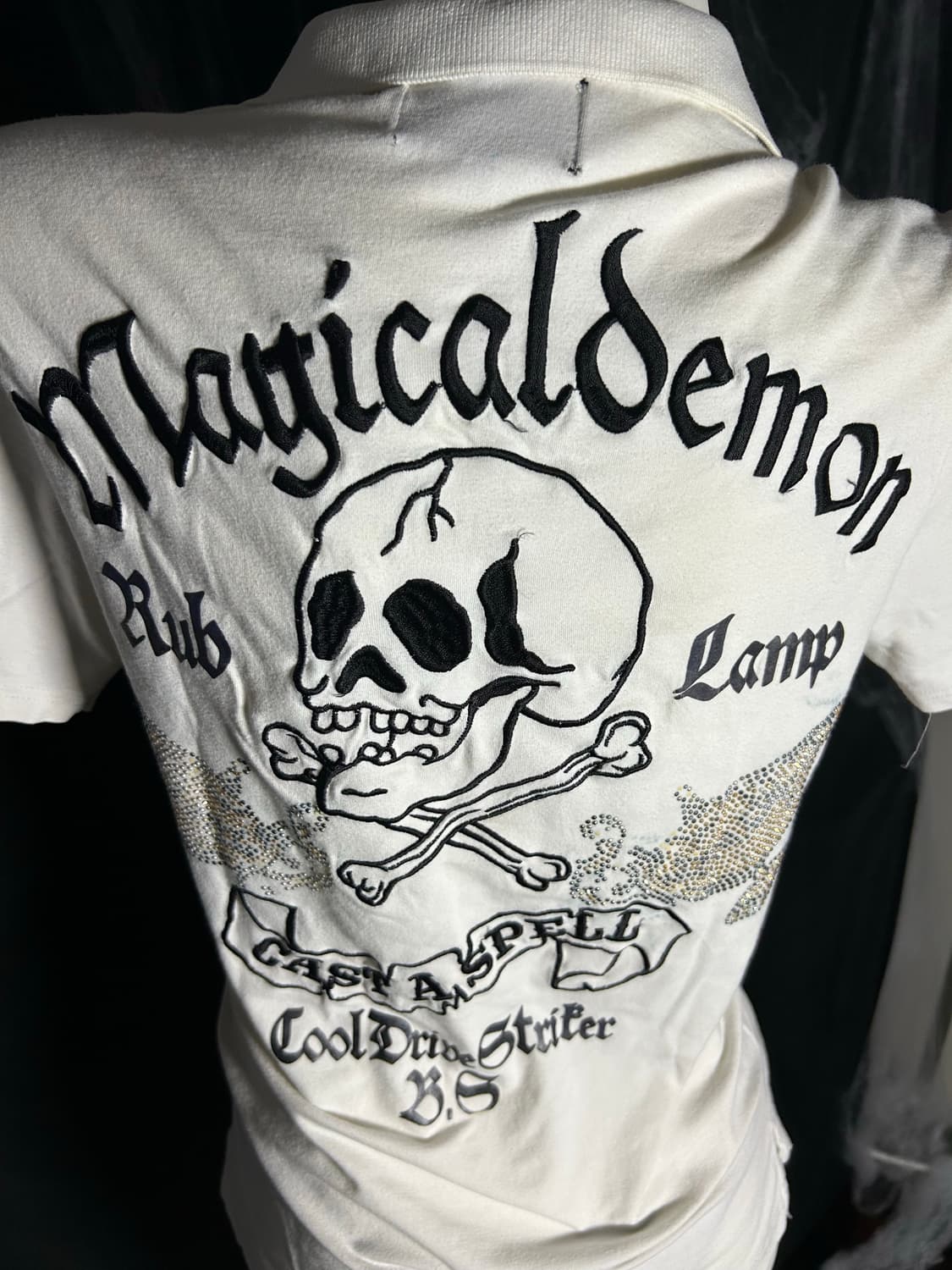 skull punk collar half sleeve 상품이미지6