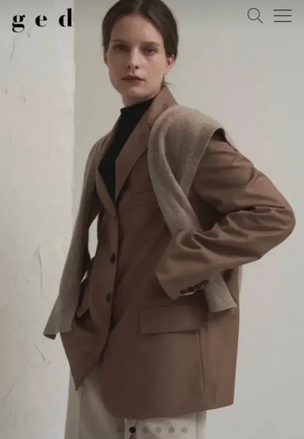 게드 GED 니트 숄 오트밀 21FW KINT SHAWL - OATMEA 상품이미지2