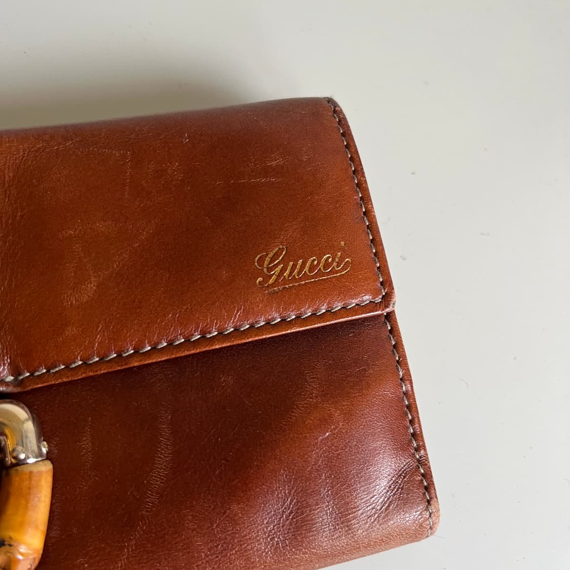 90s 구찌 뱀부 홀더 레더 장지갑 상품이미지3