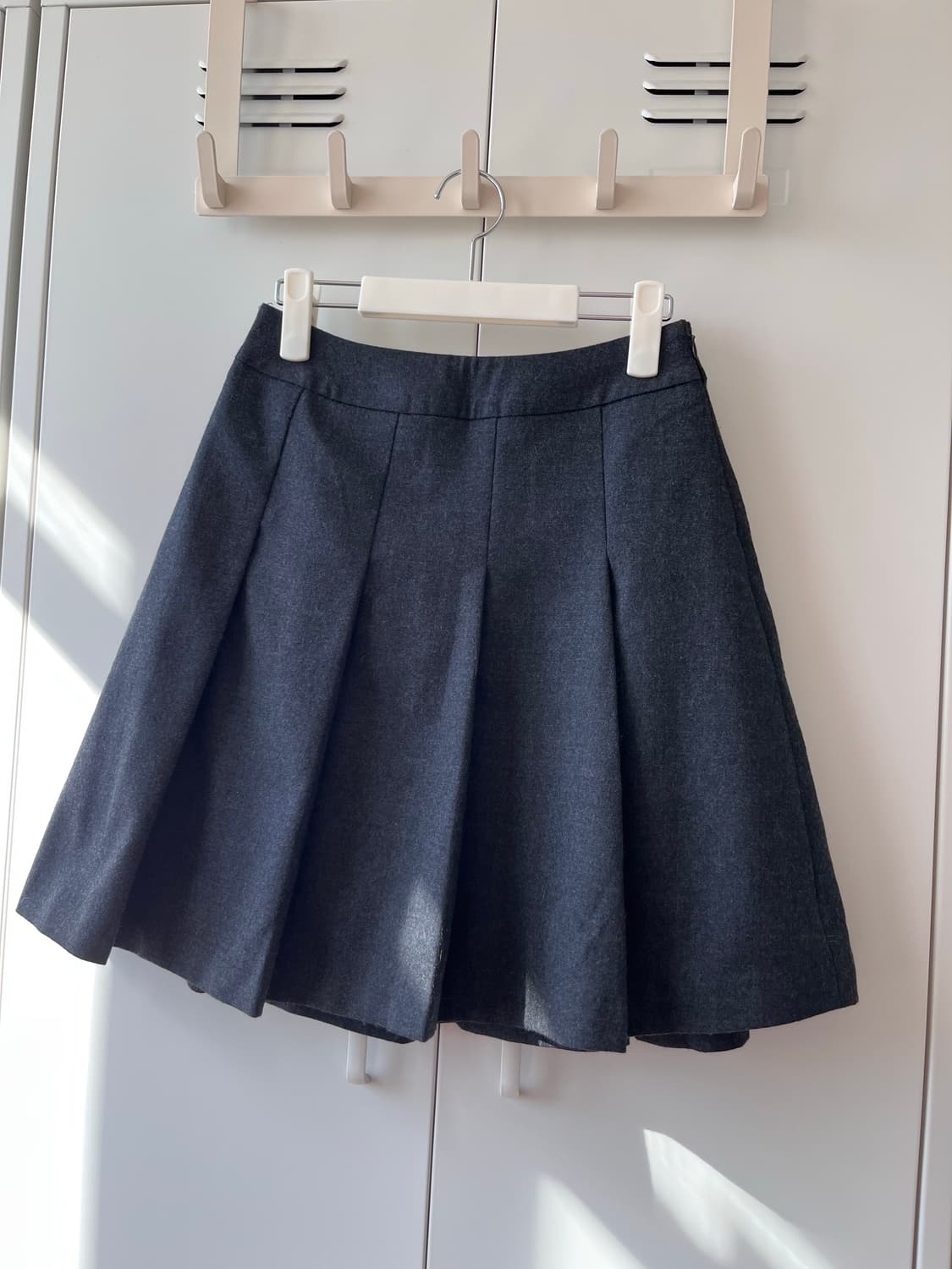 Vintage 차콜 주름 플리츠 미디 스커트 상품이미지5