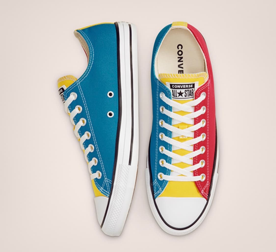 컨버스 척테일러 올스타 컬러블록 로우 (레드/블루/옐로우) 상품이미지1