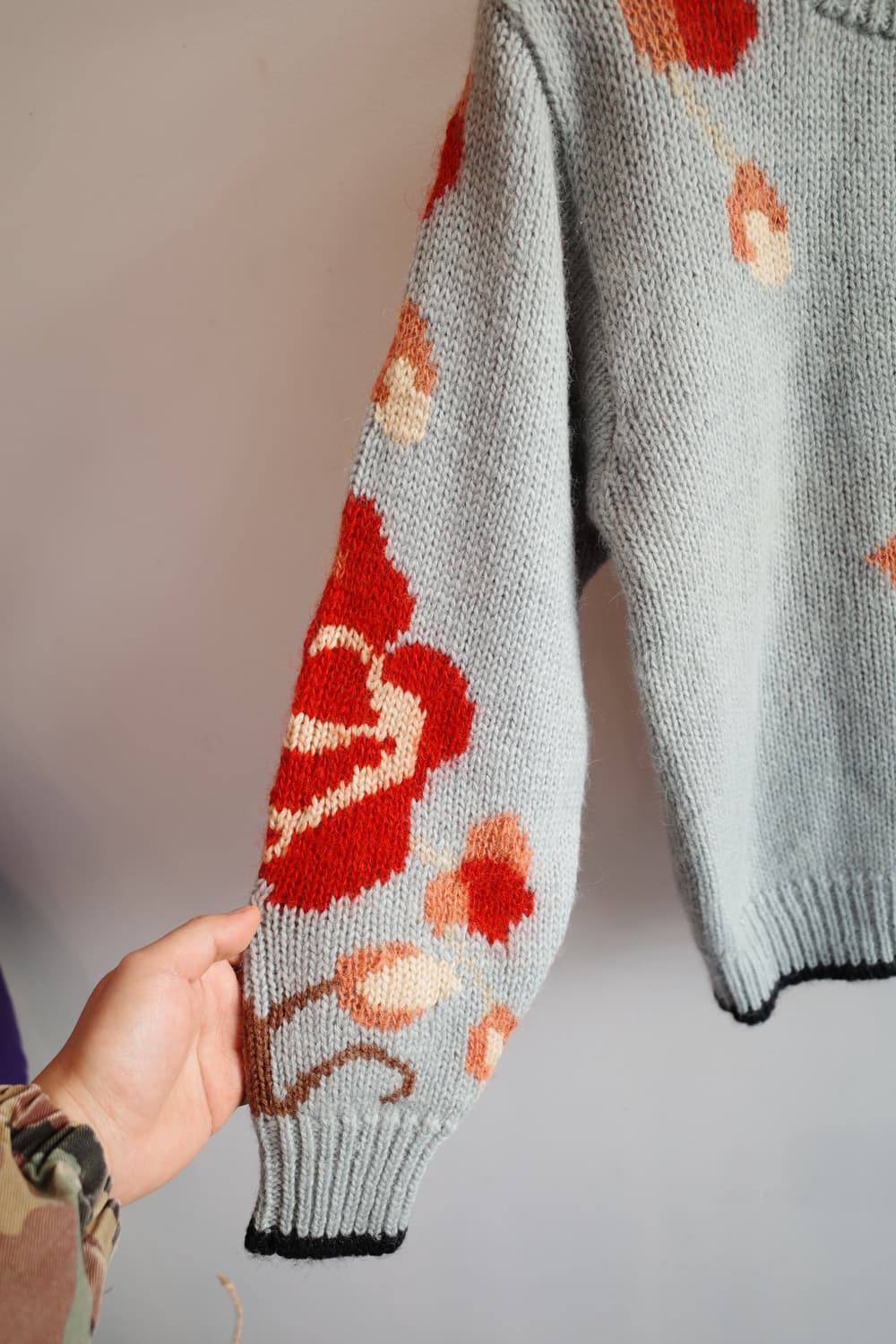 Luies 일본 브랜드 플라워 패턴 울 니트 (새상품) 상품이미지3