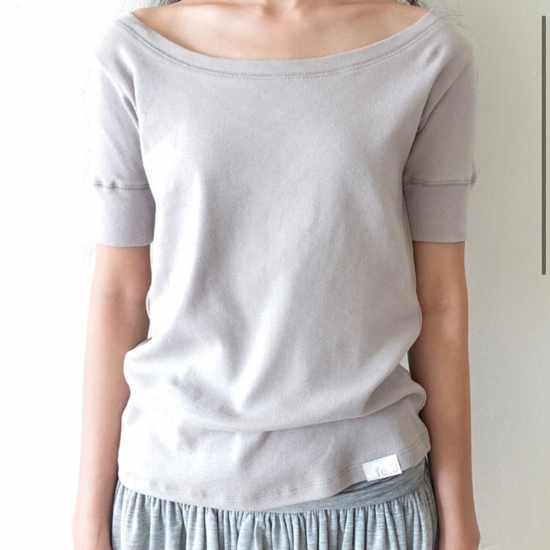 샵페어리 rib half top (greyish beige) 립 하프탑 상품이미지2