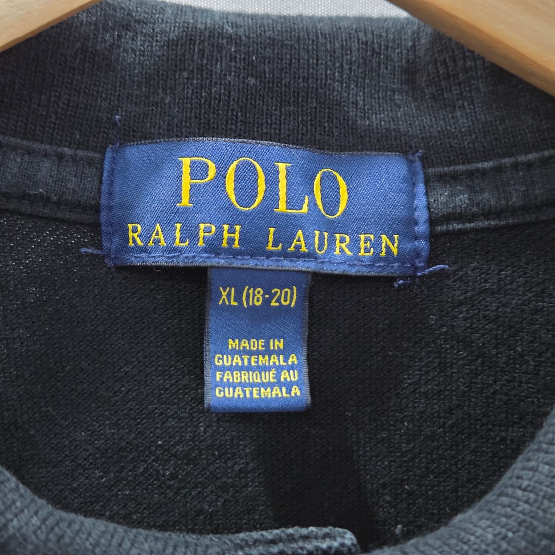 폴로랄프로렌 보이즈 피케 카라티 블랙 XL/18/20 상품이미지3