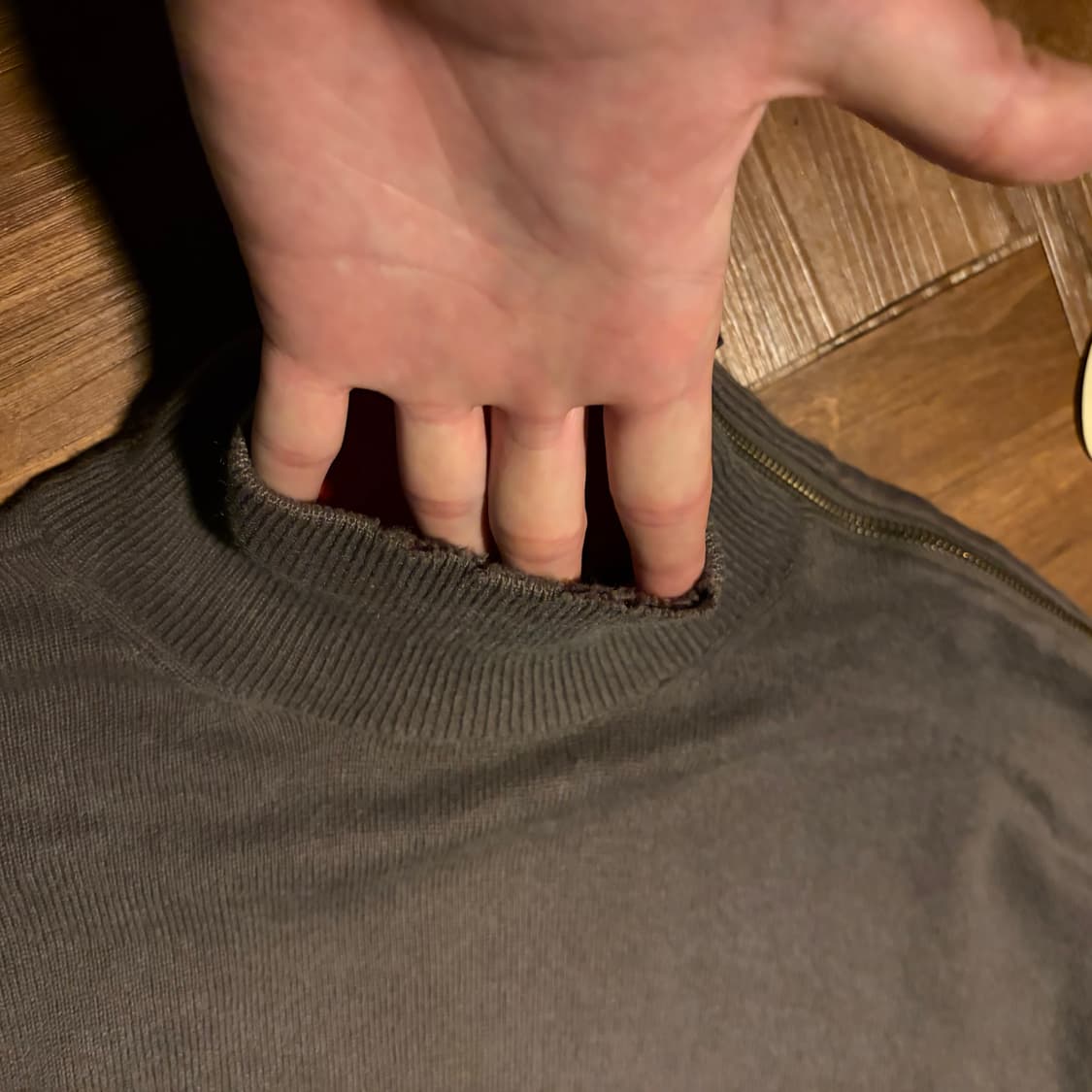 Armani exchange 넥 사이드 집업 니트 레드 상품이미지5