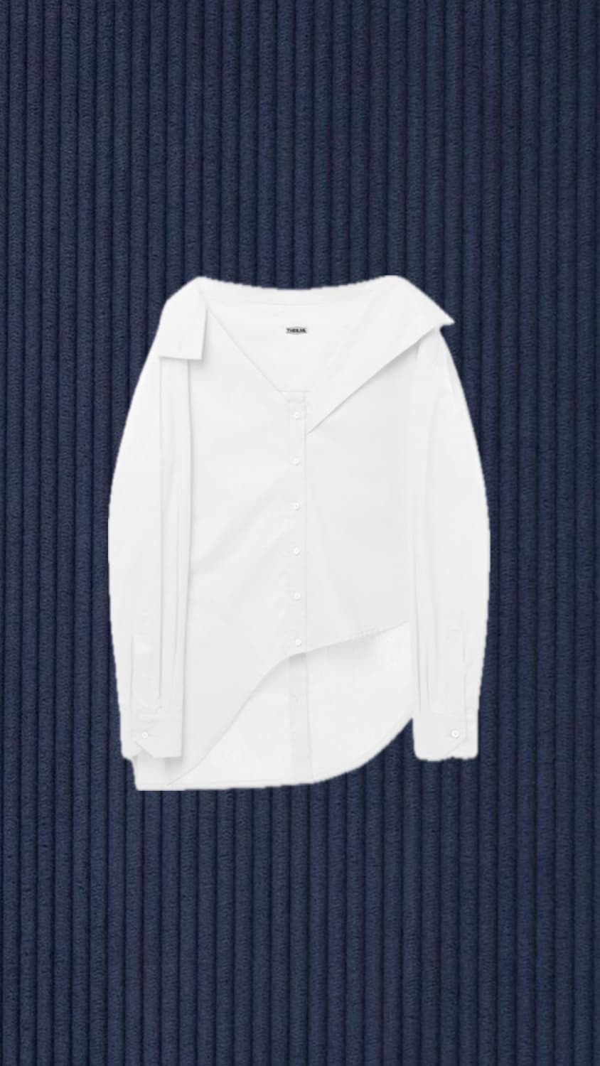 더일마 언발란스 셔츠 화이트 25 s/s 상품이미지1