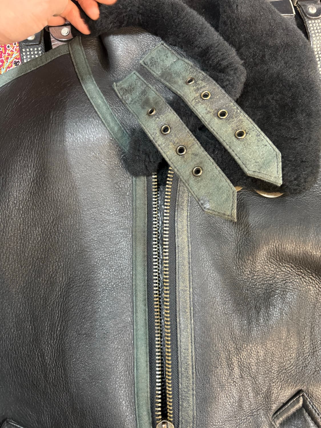 Young sheep skin b3 무스탕 자켓 미군 미해군 무통 상품이미지4