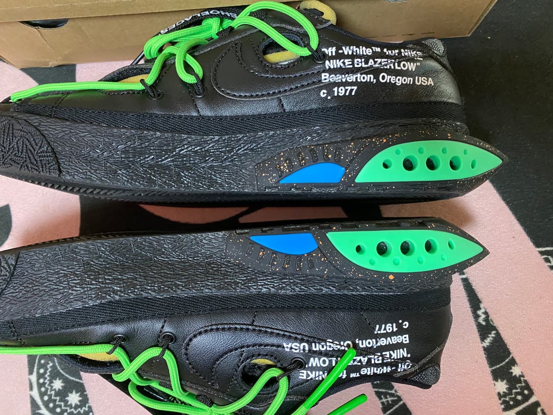 오프화이트 x 나이키 블레이저 로우 블랙 265 상품이미지4