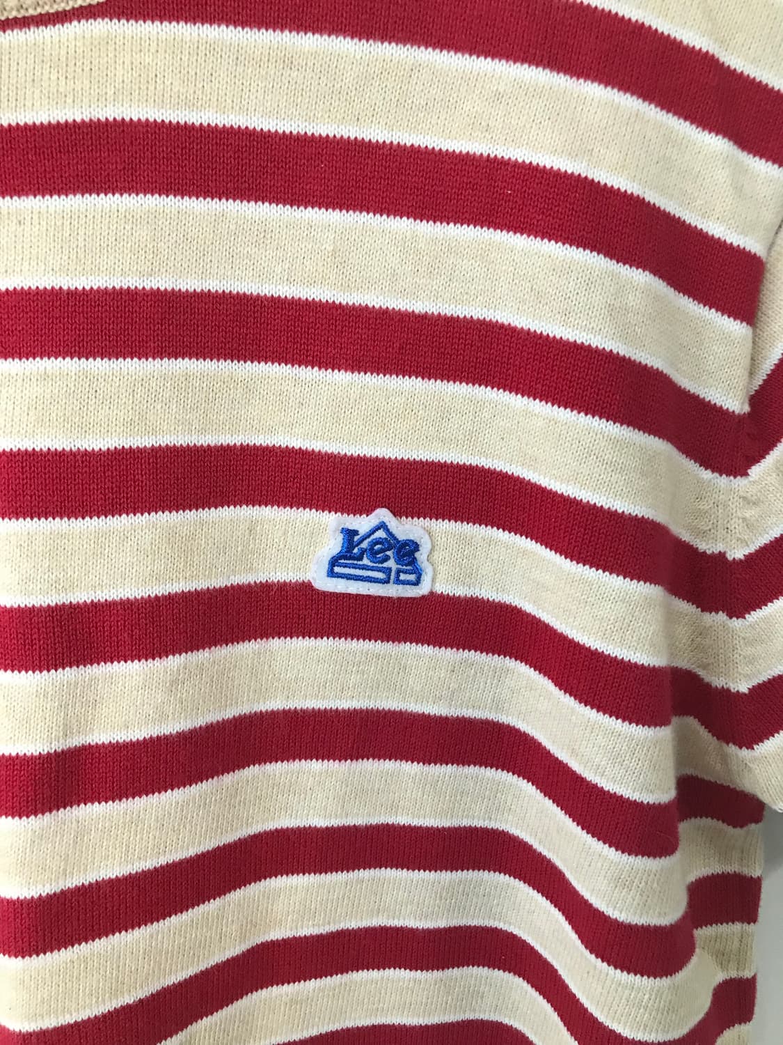 Lee 리 자수로고 스트라이프 반팔 니트 상품이미지3