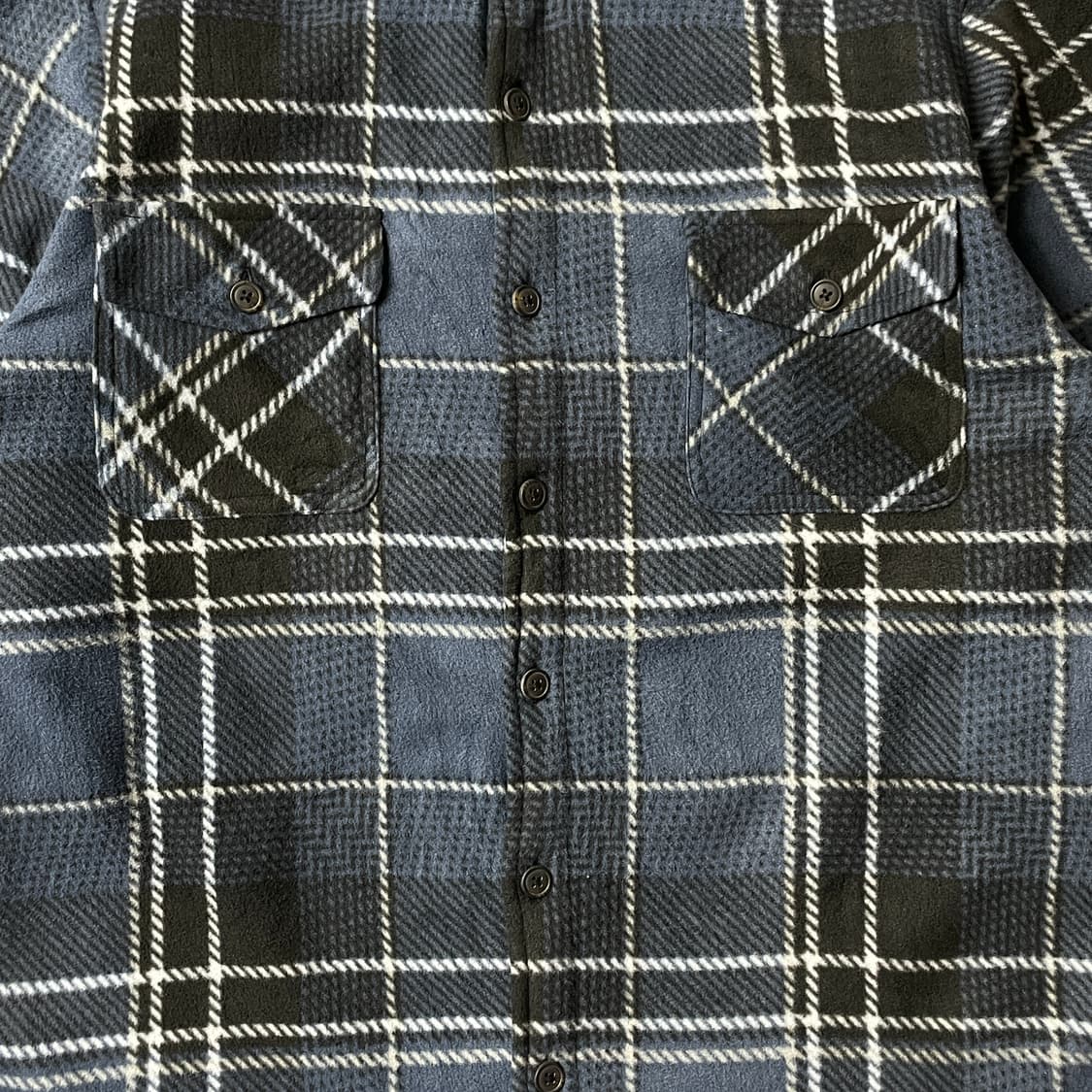 FREEDOM 빈티지 블루 체크 플리스 셰르파 셔츠자켓 A00467 상품이미지3